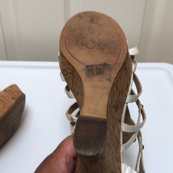 Guess Women Open Toe Cork Platform Shoes - Picture 7 of 8